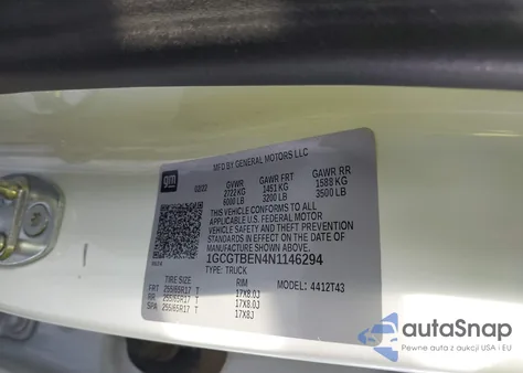 2022 Chevrolet Colorado 4Wd Long Box Wt from USA, damaged, VIN 1GCGTBEN4N1146294